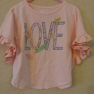Epic Threads Love Feather Peach crop top 4t